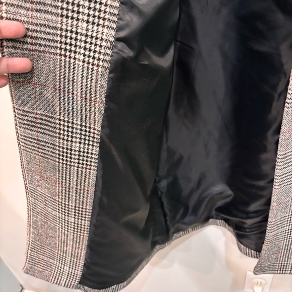 Cole Haan Wool Blend Plaid Overcoat Jacket Women’s Size 10 - Picture 6 of 15